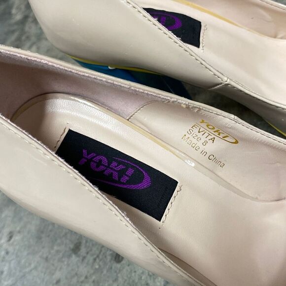 Yoki Nude Peep Toe Block Heel Size 8 NWOT - Picture 6 of 6